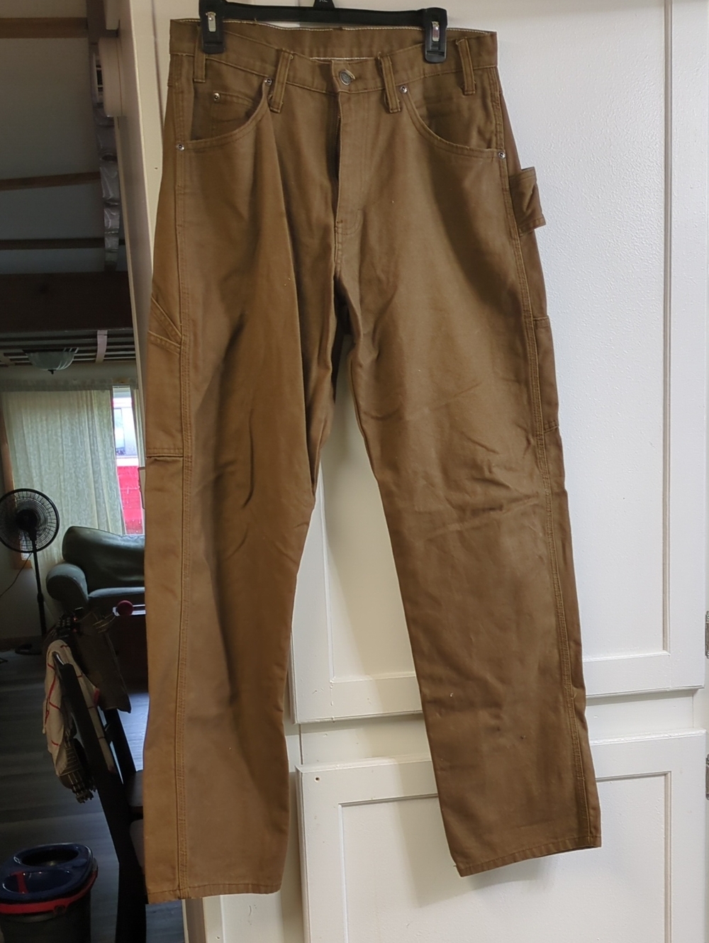 Dickies Men's Brown Work Pants - Carpenter Style